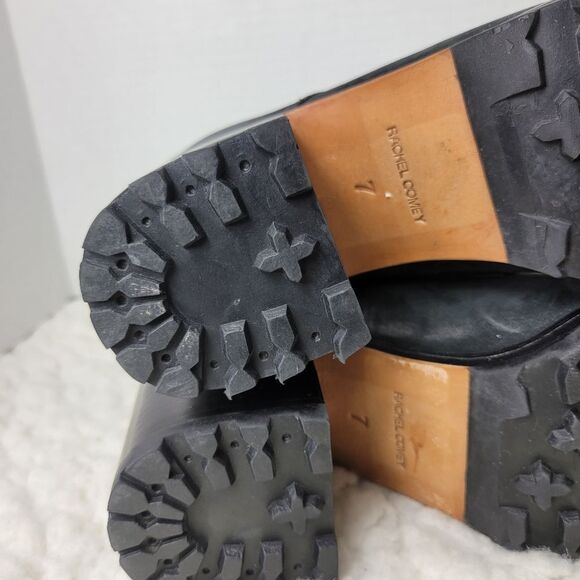 Rachel Comey Rollickc Chunky Heel Boots Women's Size 7 Nubuck Black Suede - Picture 9 of 10